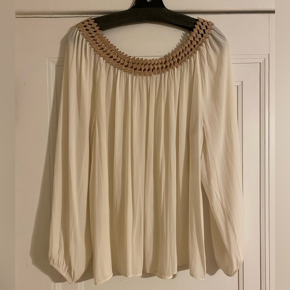 Cream off the shoulder blouse
